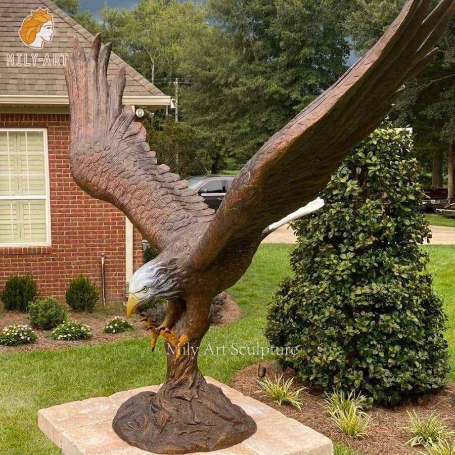 large custom garden bronze eagle sculpture for sale mlbs 136