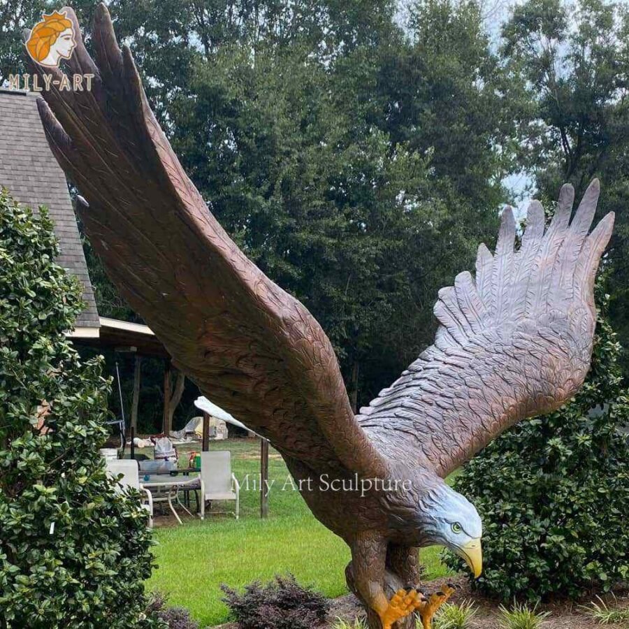 large custom garden bronze eagle sculpture for sale mlbs 136