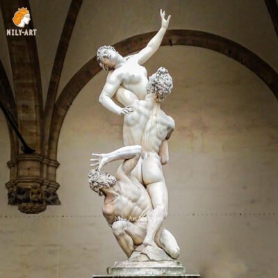 famous marble statue of abduction of a sabine woman mlms 219