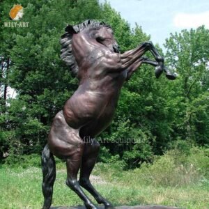 customized large bronze jumping horse sculpture mlbs 143