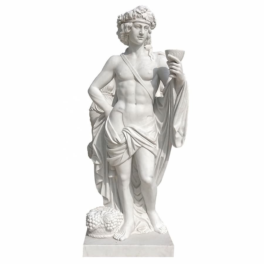 famous marble greek dionysus god garden statue mlms 218