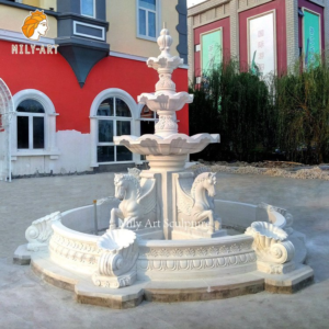 marble horse water fountain from Mily statue