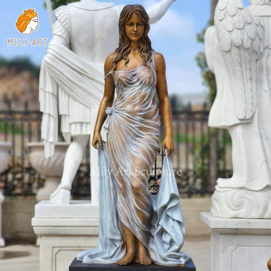 beautiful sexy woman bronze female statues mlbs 152