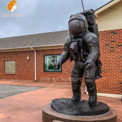 cosmonaut bronze sculpture space astronaut mlbs 151
