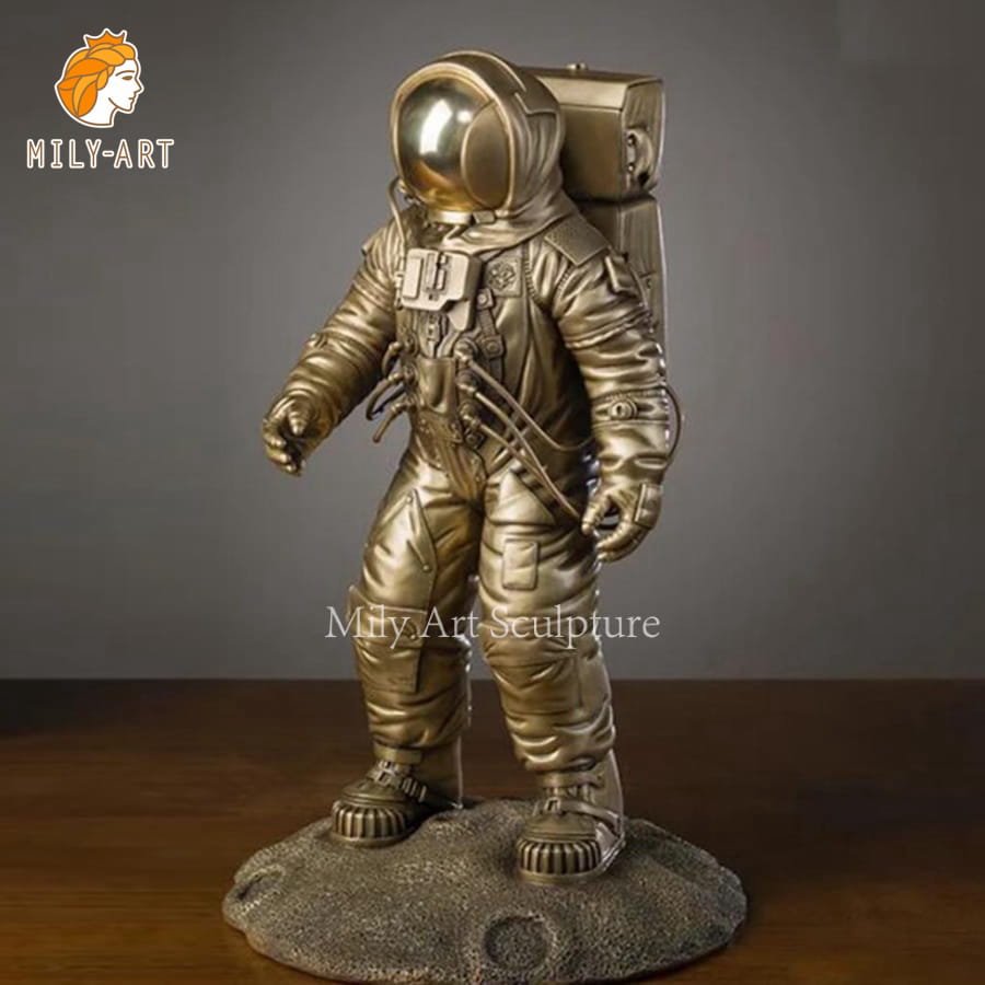 cosmonaut bronze sculpture space astronaut mlbs 151