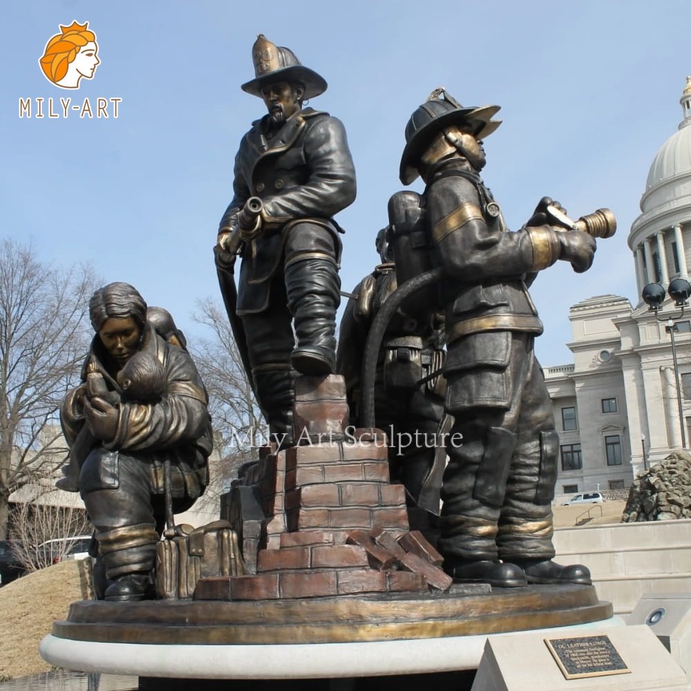 custom bronze fallen firefighters memorial statues mlbs 147