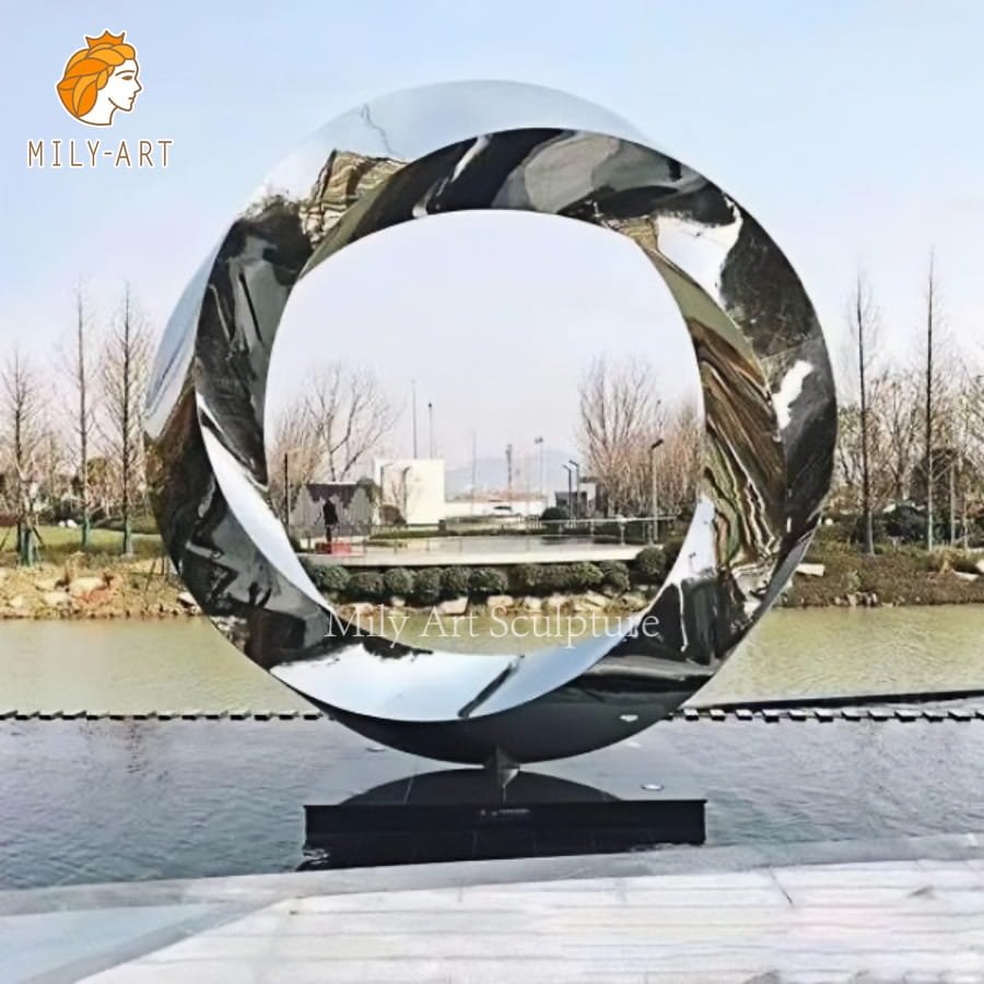 large metal mobius ring sculpture for garden decoration mlss 110