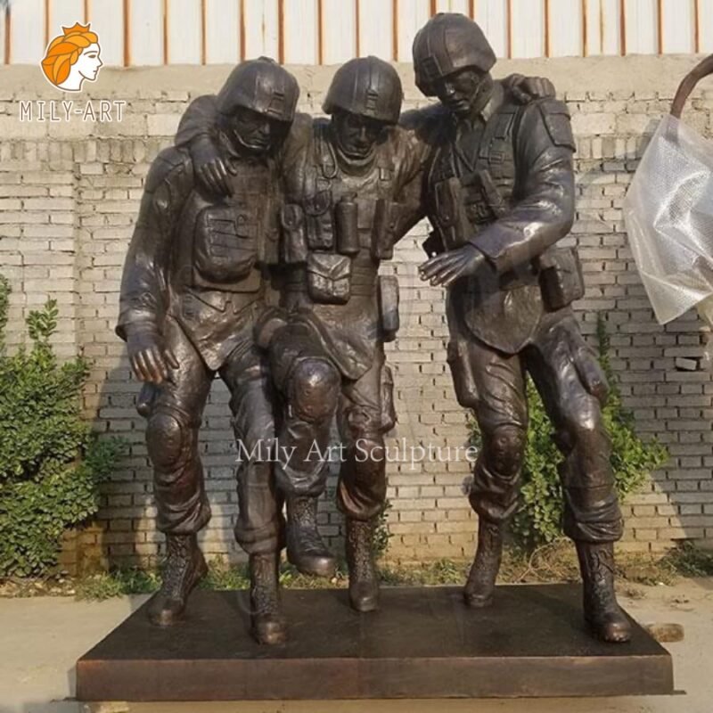 famous bronze memorial no man left behind sculpture mlbs 148