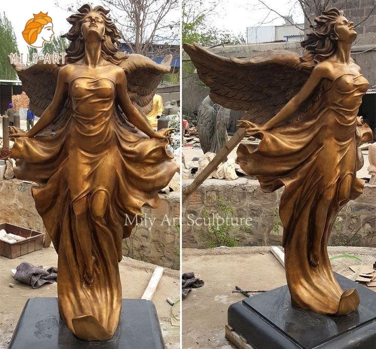 life size bronze flying angel statues for garden mlbs 149