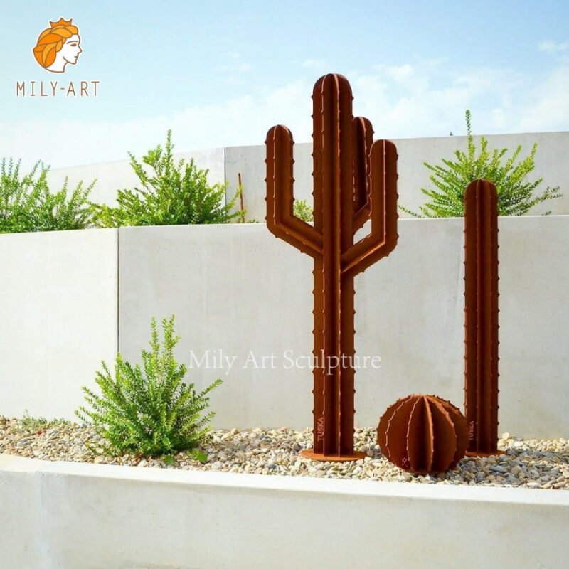 cactus and succulents metal yard art sculptures mlss 113