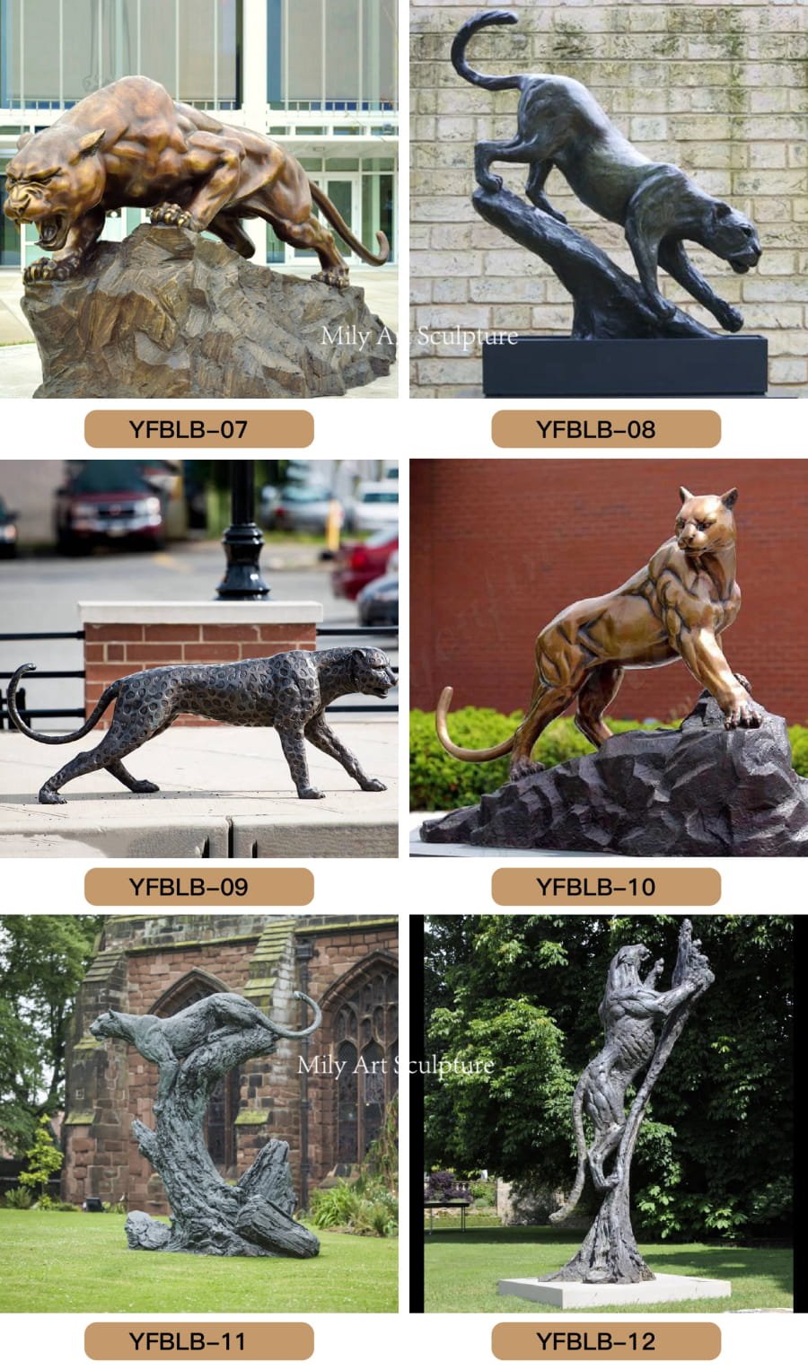 casting bronze panther school mascot statues mlbs 168