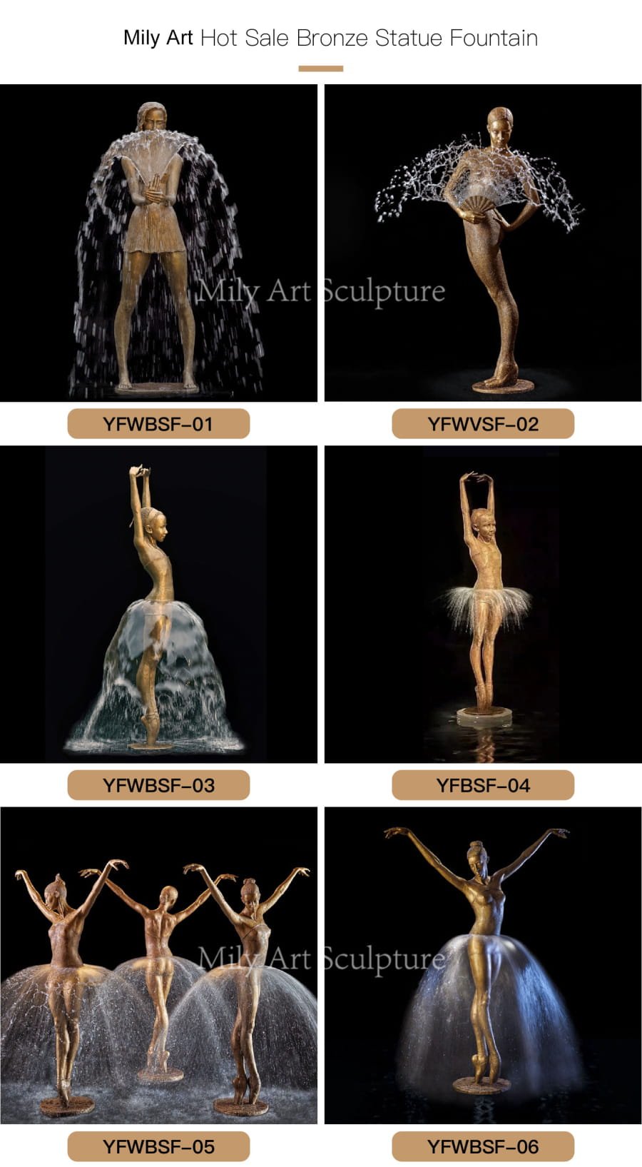 garden bronze ballerina ballet dancing girl statue water fountain mlbs 163