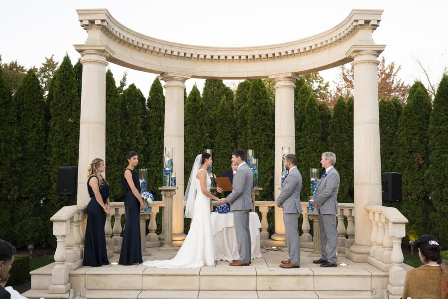outdoor wedding stage marble gazebo mlms 245