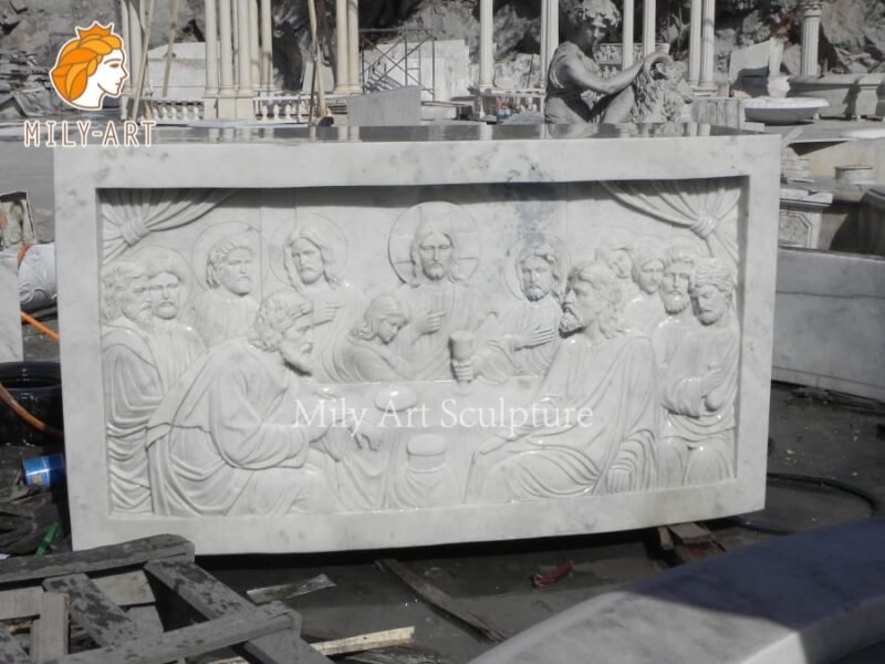 religious theme marble the last supper relief sculpture mlms 253