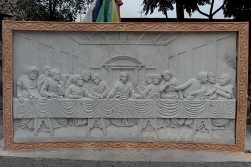 religious theme marble the last supper relief sculpture mlms 253