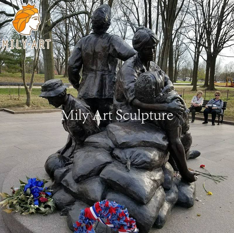 Bronze Military Vietnam Women’s Memorial Statues for Sale (2)