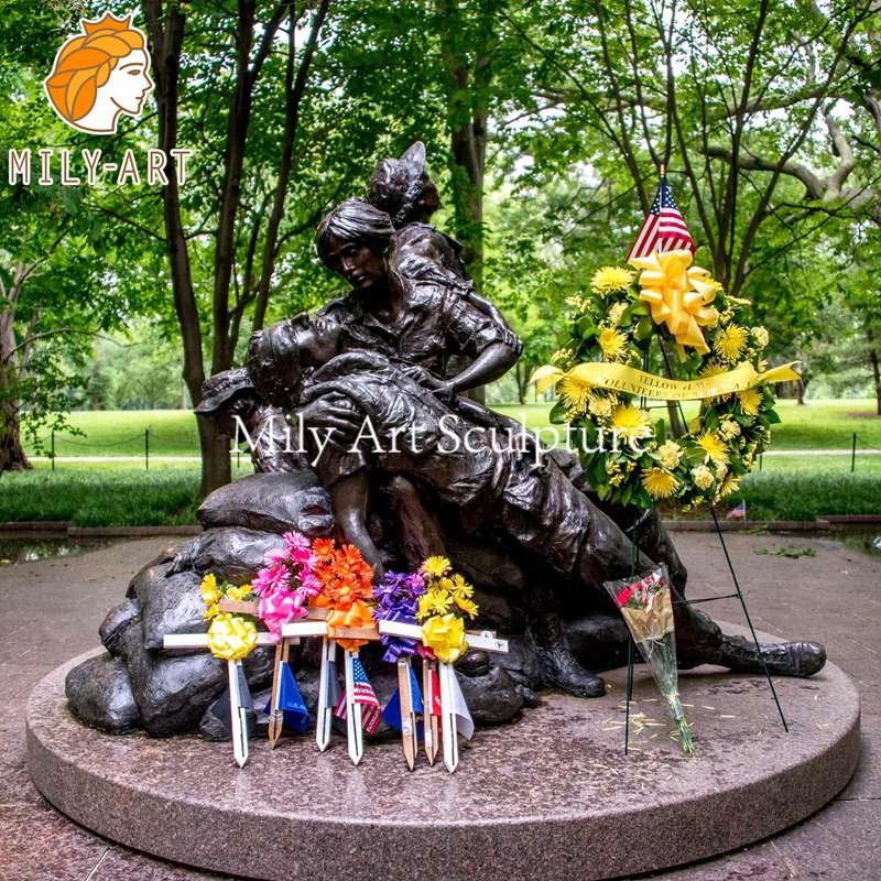 Bronze Military Vietnam Women’s Memorial Statues for Sale (5)