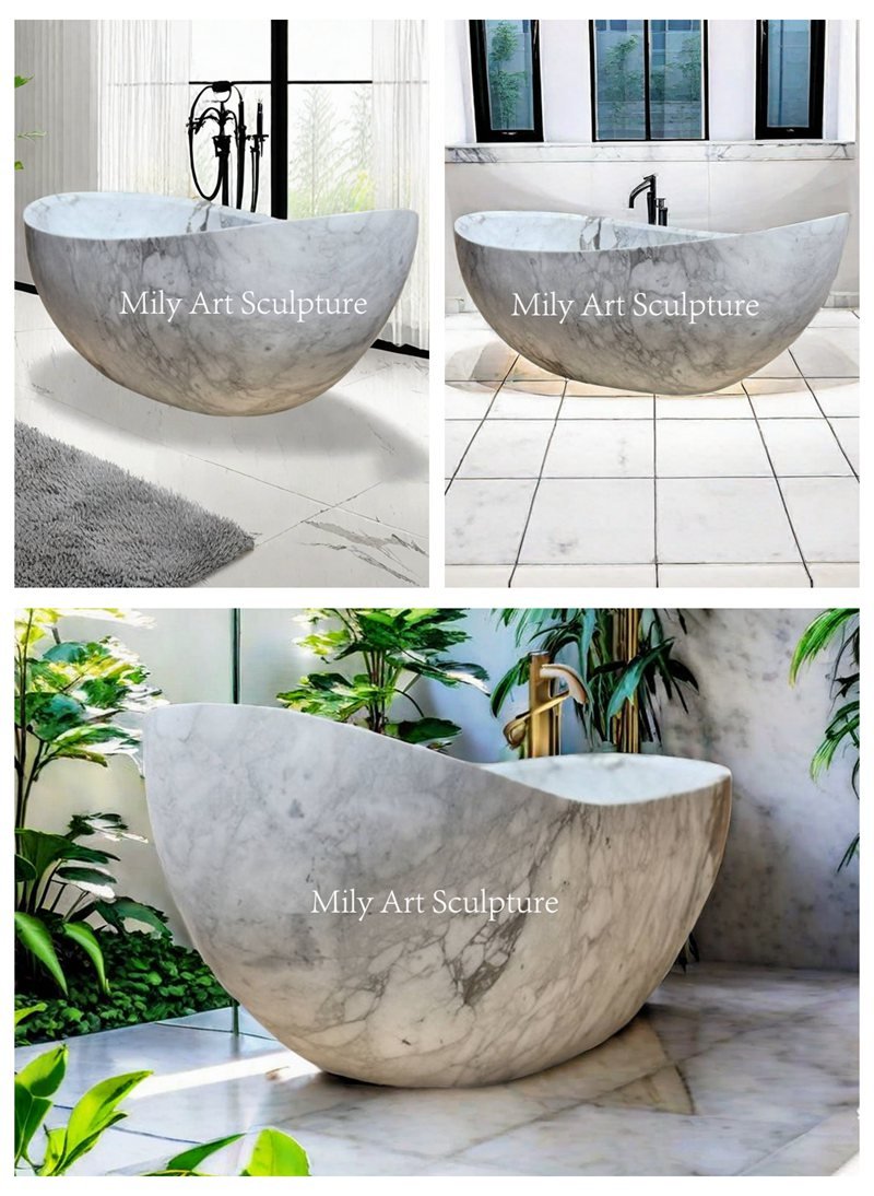 new design white marble whirlpool tub mlms 280