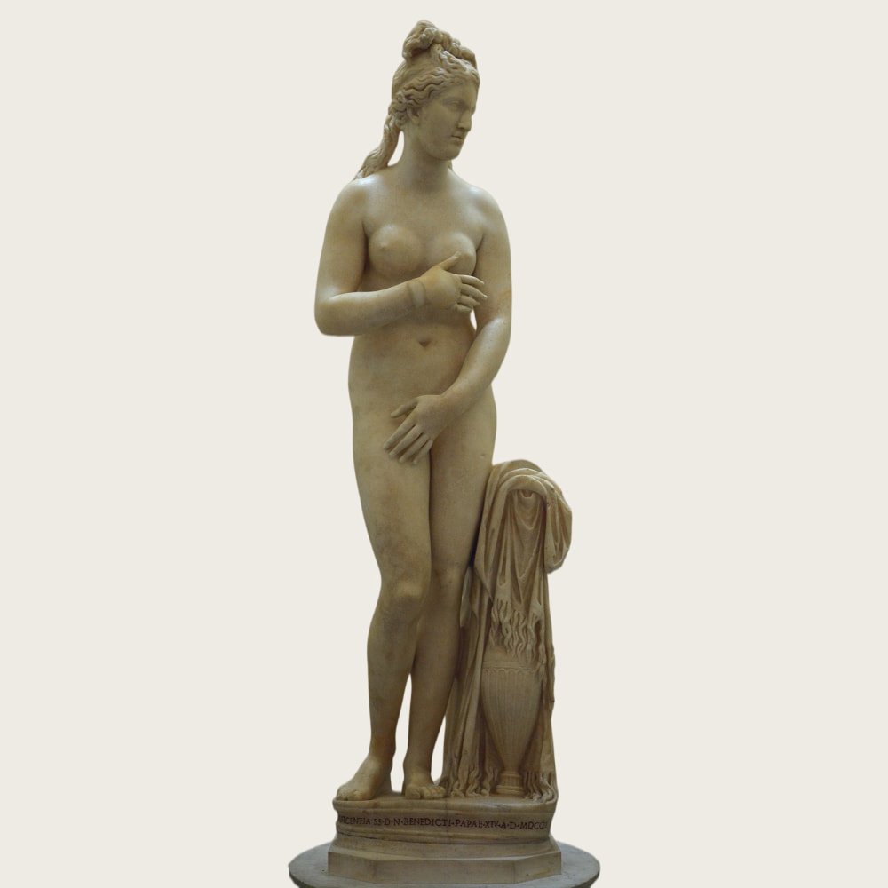 Capitoline Venus marble statue in the modest bathing pose