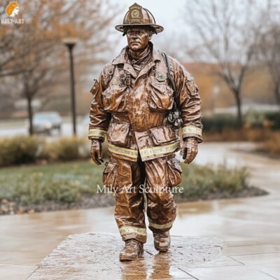 Life Size Bronze firefighter Statues
