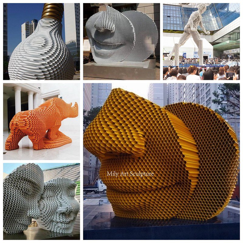 More Abstract Art Metal Tubes Sculptures
