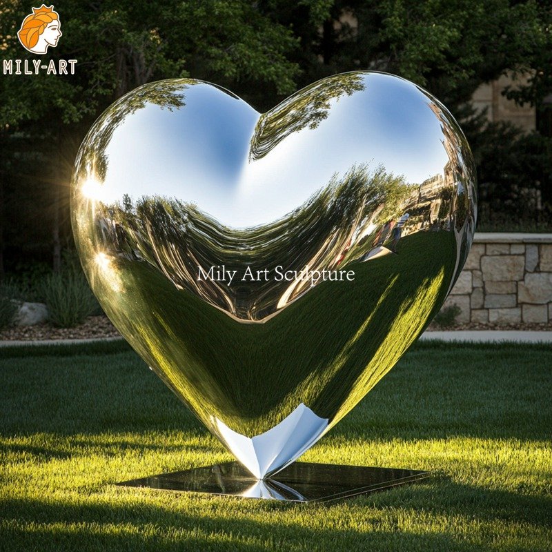 Heart Shaped Stainless Steel Sculpture