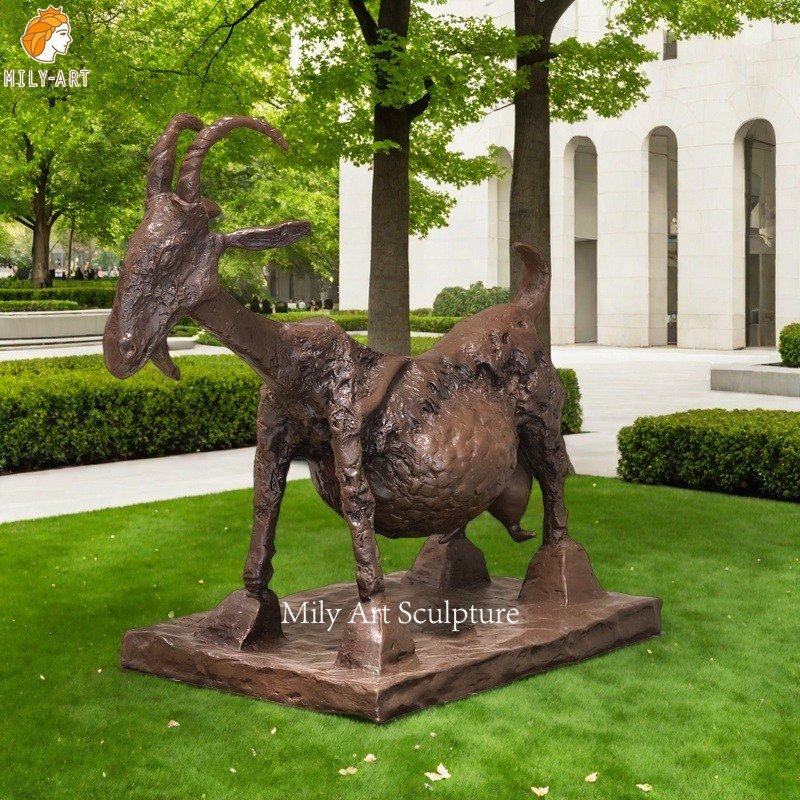 life size bronze picasso goat sculpture