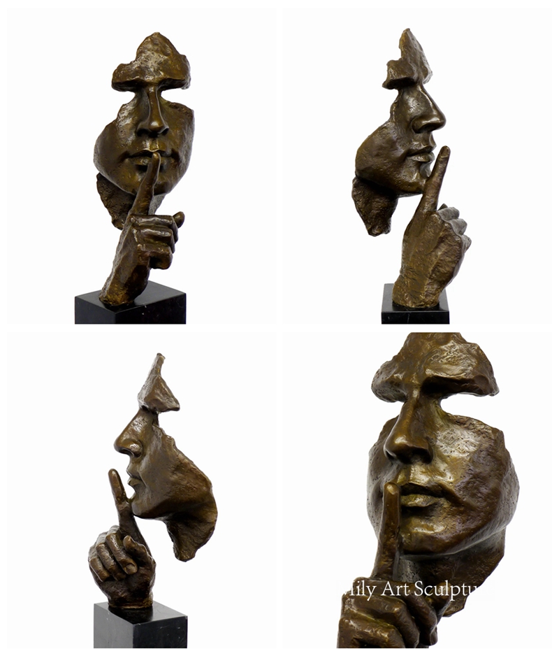 bronze silence statue details