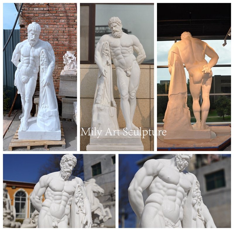 Greek Famous Marble Hercules Farnese Statue Details