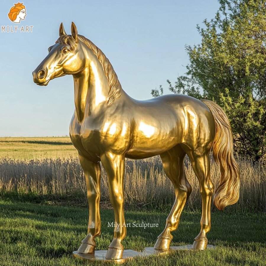 Life Size Outdoor Brass Horse Statue