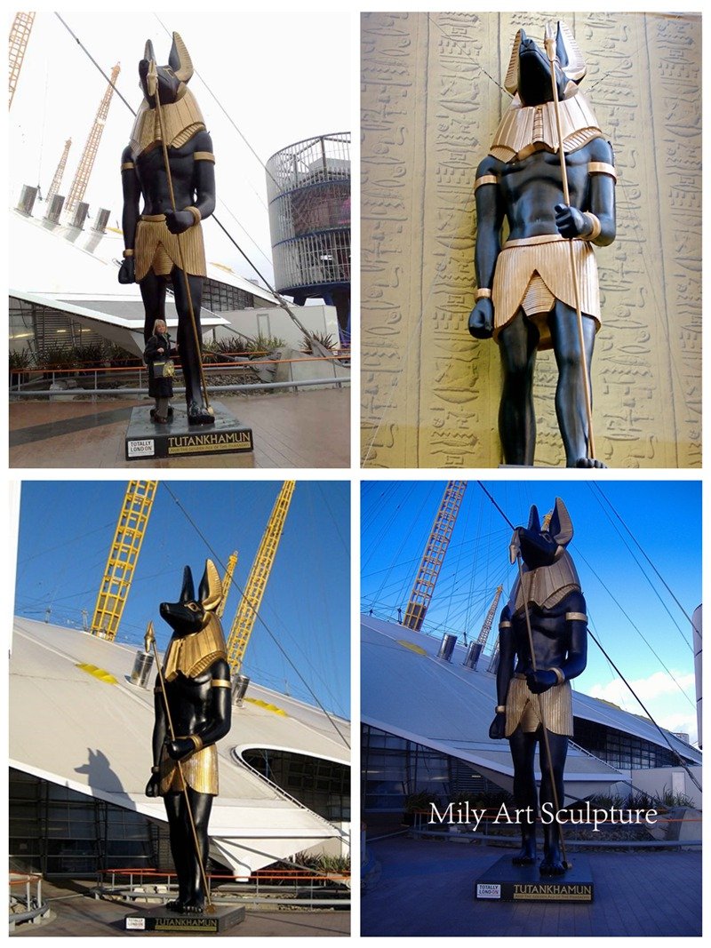 Ancient Bronze Anubis Statue Details