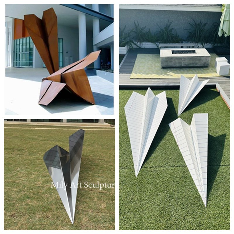 More Metal Paper Airplane Sculptures
