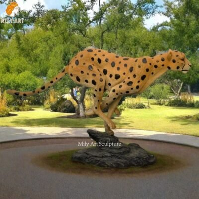 Outdoor Wild Animals Bronze Cheetah Sculpture