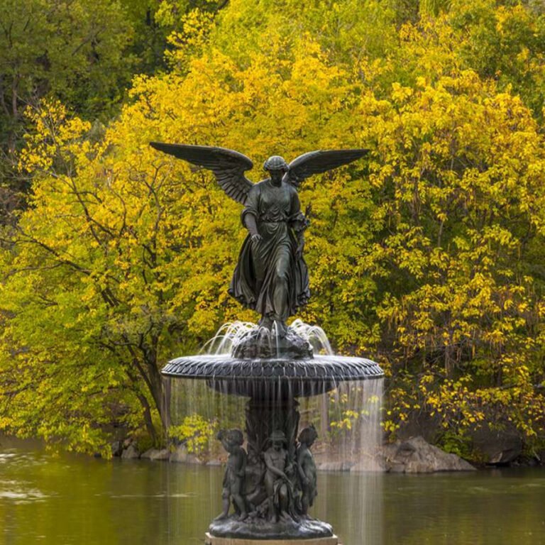 Bronze Bethesda angel fountain