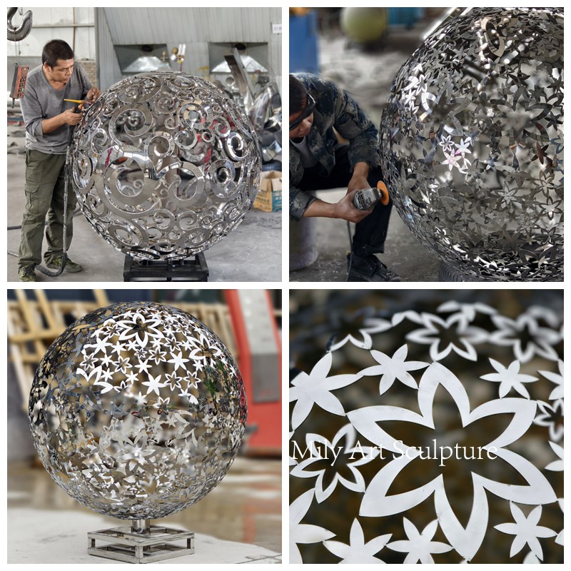 Hollow Metal Sphere Sculpture Making Process