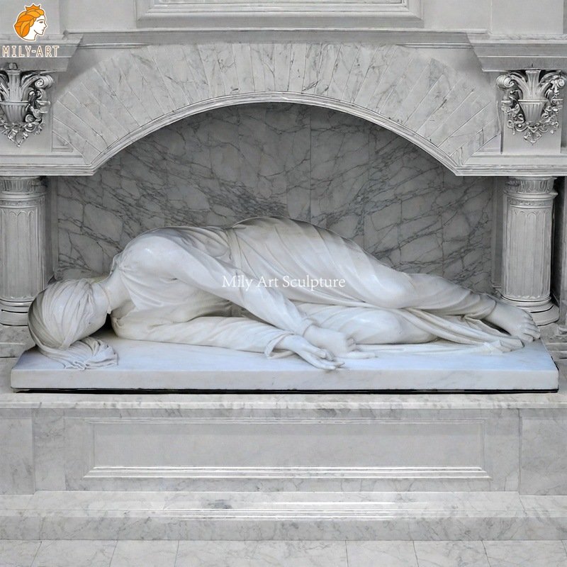 Marble Famous Lying St. Cecilia Sculpture