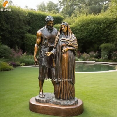 Bronze Statues of Mary and Joseph for Garden Decor
