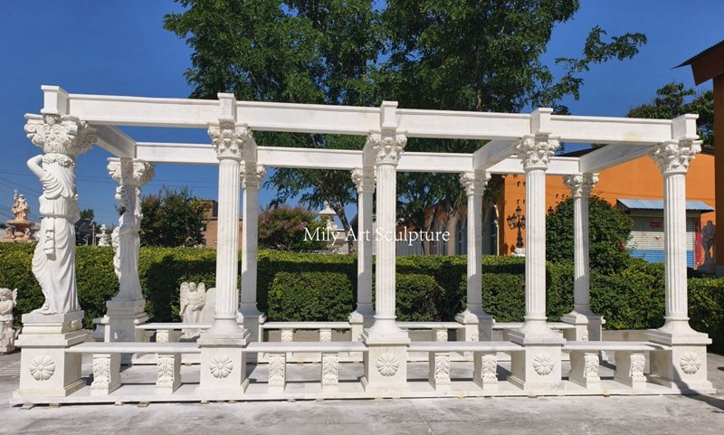 Large Corinthian style Marble pavilion for Garden