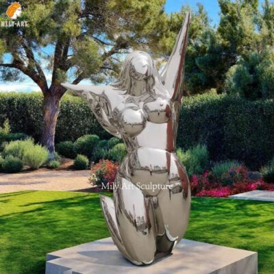 High Quality Abstract Stainless Steel Woman Sculpture