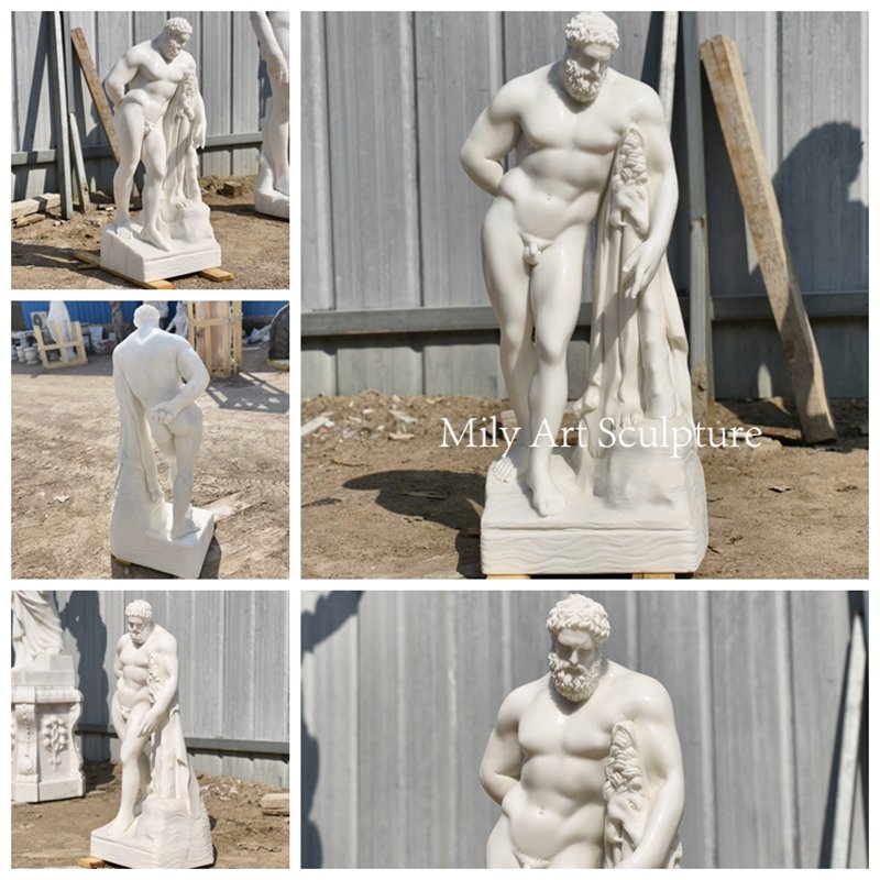 Farnese Hercules Marble Sculpture Details