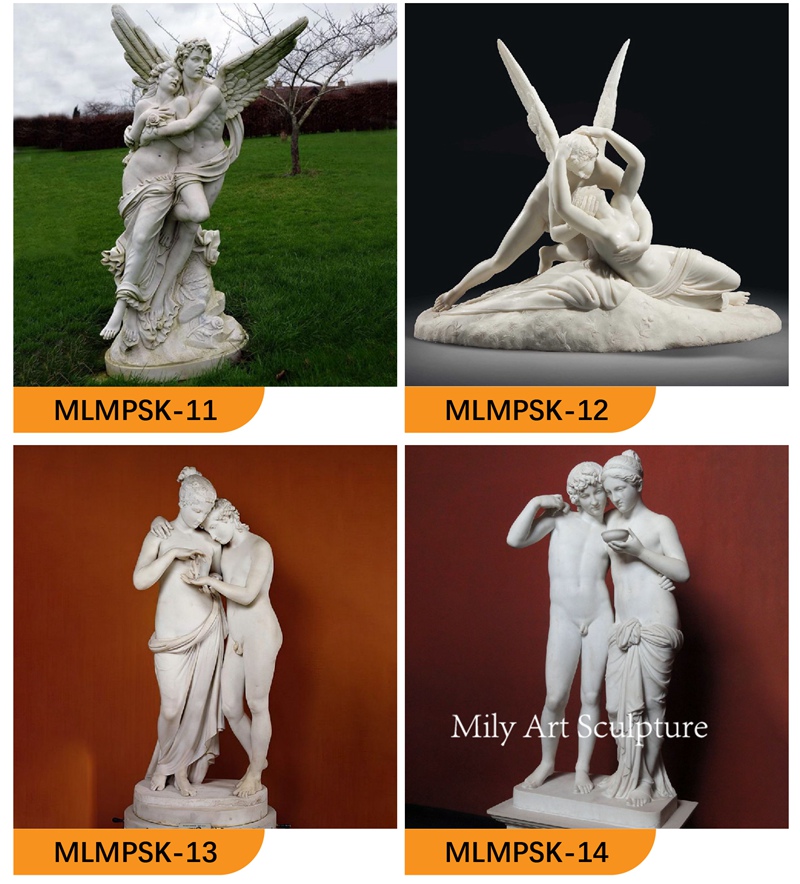 Greek marble love sculptures