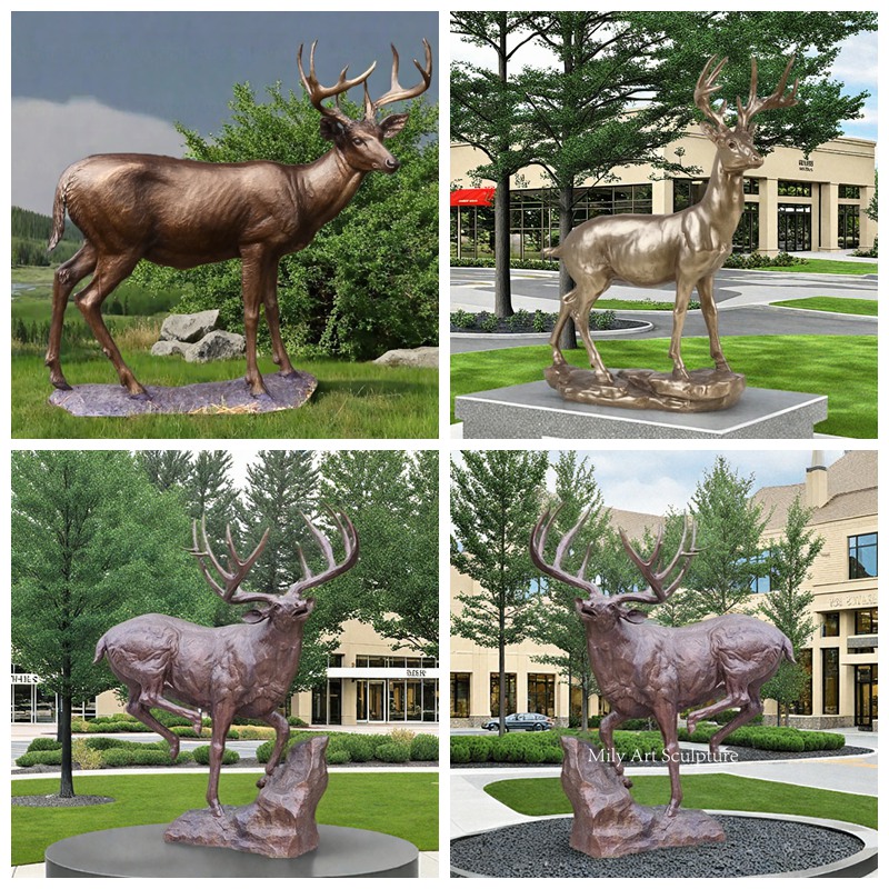 Life Size Bronze Whitetail Deer Sculpture Details