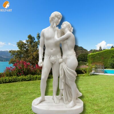 Life Size Marble Greek Adonis and Venus Statue for Garden Decor