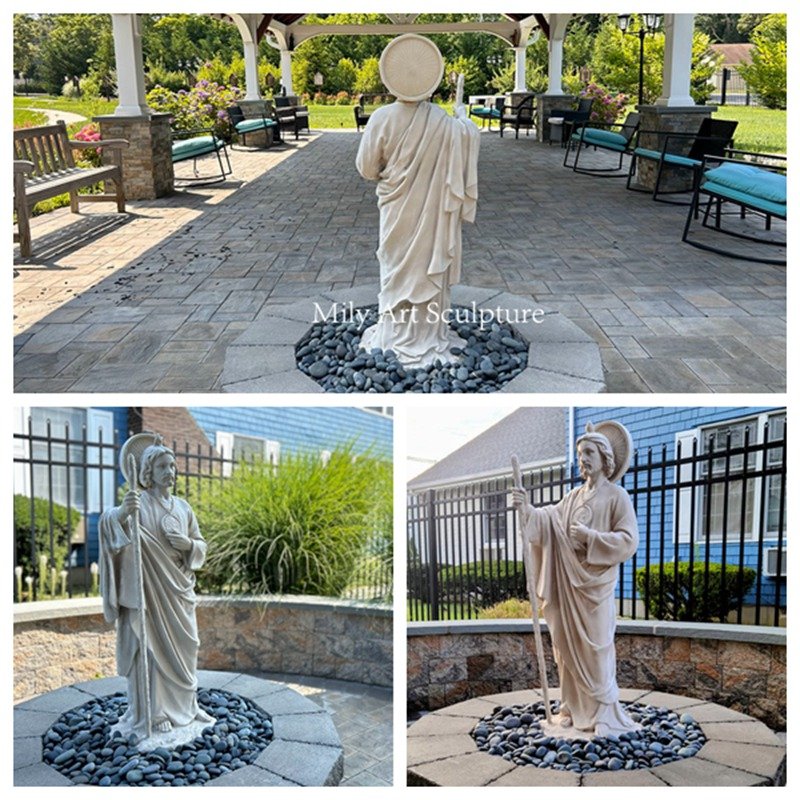 Marble Saint Jude Statue for Church Decor