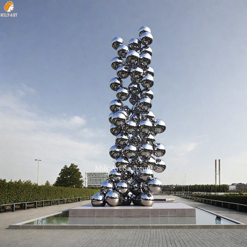 Metal Bubble Tall Tree And The Eye Artwork for Outdoor Decor