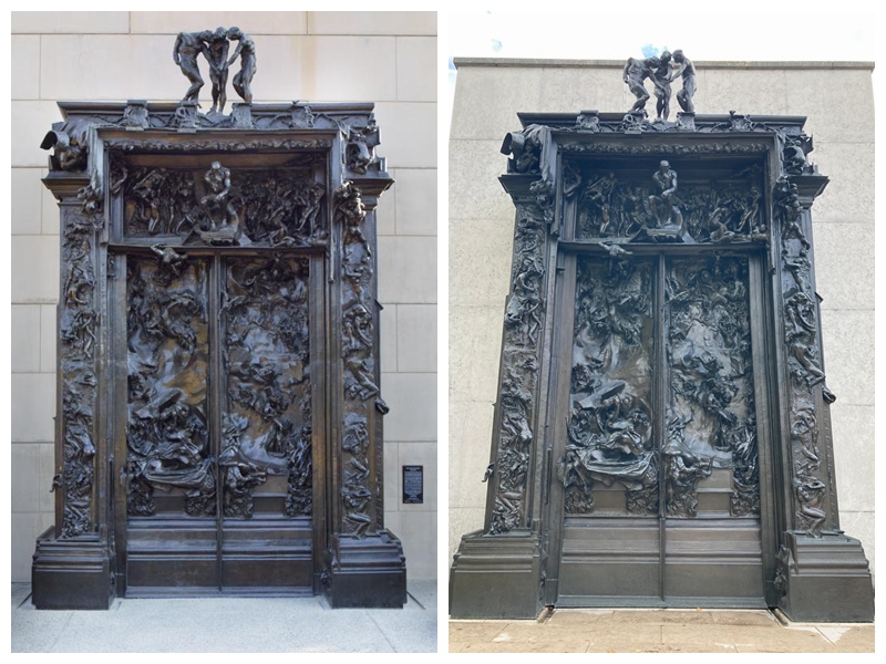 Auguste Rodin's Bronze The Gates of Hell Sculpture Replica