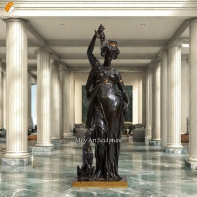 Famous Diana the Huntress Bronze Statue Replica for Indoor Decor