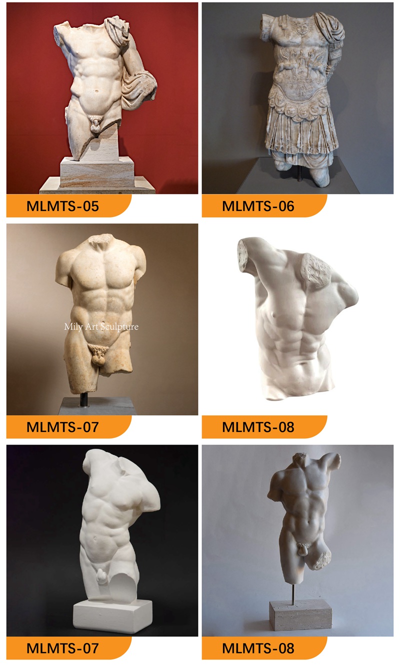 More Marble Torso Sculptures