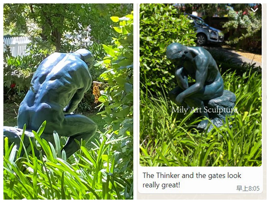 Australia Bronze Rodin Thinking Statue Replica Feedback