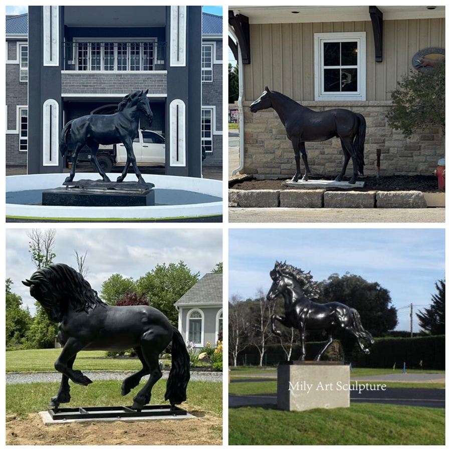 bronze black horse statue customer feedback